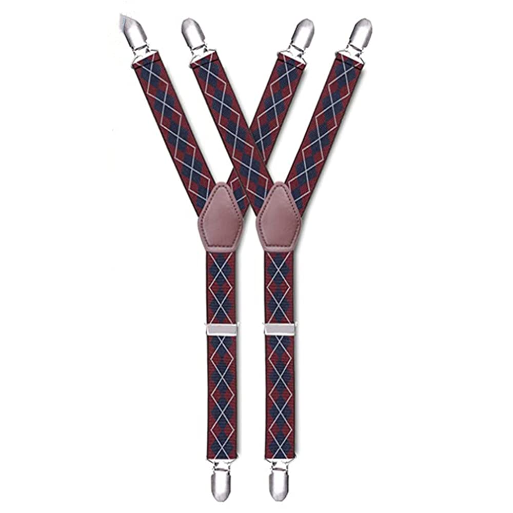 GUSTAVE Y-Style Shirt Stays Dress Shirt Garters with Non-Slip Locking Clamps and Adjustable Straps (Red GUSTAVE Y-Style Shirt Stays Dress Shirt Garters with Non-Slip Locking Clamps and Adjustable Straps (Red